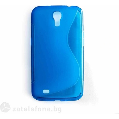 Силиконов калъф за Samsung Galaxy Mega 6.3 със S-образен дизайн - тъмно син