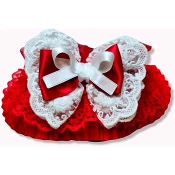 Image 1 of Ръчно изработен комплект от нашийник с панделка за куче