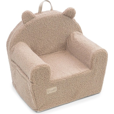 ALBERO MIO Dětské křeslo COTTON MUSLIN & BOUCLE karamel