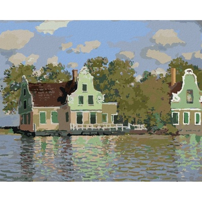 Zuty Malování podle čísel DŮM NA ŘECE ZAAN V ZAANDAMU CLAUDE MONET