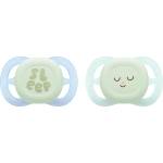 Philips Залъгалки Philips Avent Ultra Start - Night, 0-2 м, с кутийка, 2 броя, sleep, за момче, new (SCF075/18) - baby