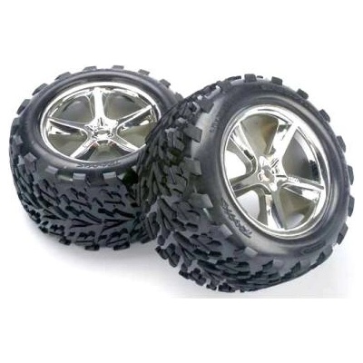 Traxxas колело 3.8", джанта Gemini сребърна H14, гума Talon (2)