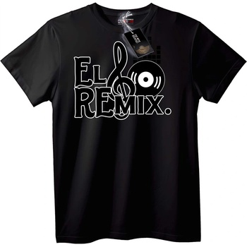 NOONEBRAND Тениска 'EL REMIX Музика' - XXS, Black