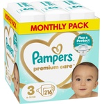 Pampers Пелени Pampers Premium Care - Размер 3, 6-10 kg, 216 броя (1100051052) - ozone
