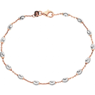 Bealio 06966 stříbrný náramek OVÁLKY MĚSÍČNÍ brus ROSE 17 cm 03-06966-1693