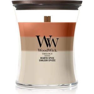 WoodWick Trilogy Hearth Spice ароматна свещ с дървен фитил 275 гр