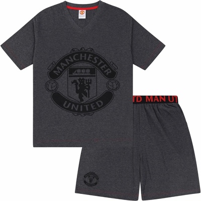 Manchester United pánské pyžamo krátké tm.šedé