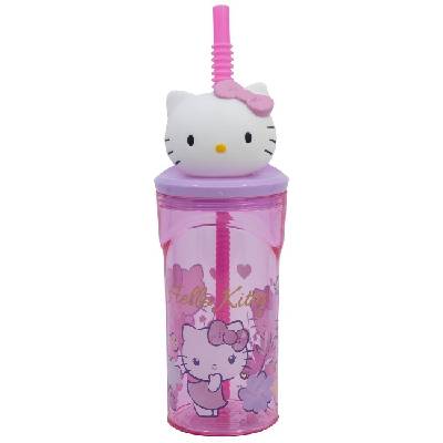 Чаша със сламка и 3D фигура Stor Hello Kitty - 360 ml (81766)