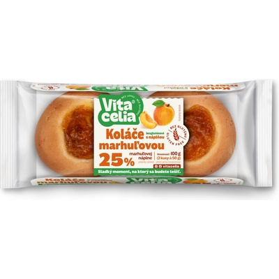 Vitacelia Koláče bezlepkové s náplňou marhuľovou 100 g