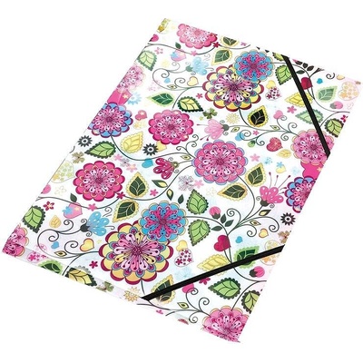 Panta Plast Папка Flowers Collection, PP, с ластик, с 3 капака, A4 (1070200500)