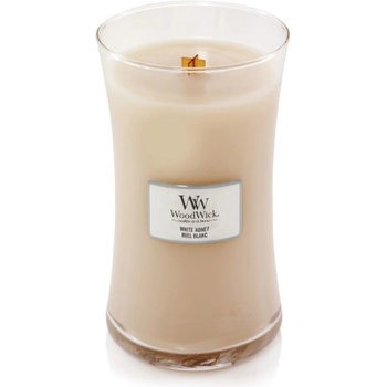 WoodWick White Honey ароматна свещ с дървен фитил 609, 5 гр