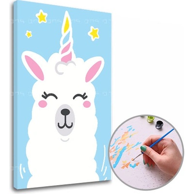 Malování podle čísel LAMA JEDNOROŽEC