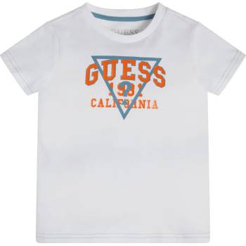 Image 1 of GUESS Тениска с къс ръкав за момче в бяло с надпис Guess