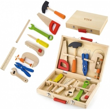 Viga Toys Игрален комплект Viga - Куфар с дървени инструменти (50387)