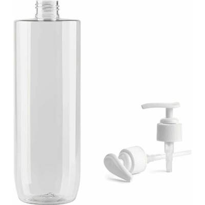 Ambra Plastová lahvička čirá s bílou pumpičkou 500 ml