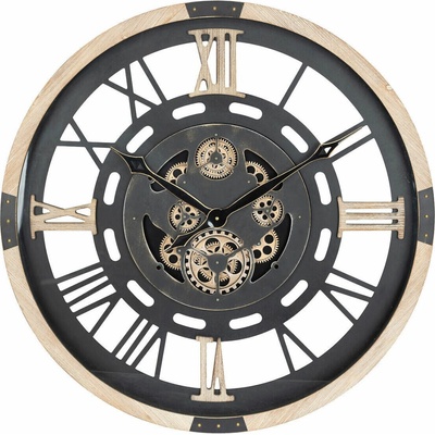 Atmosphera Kent Velké nástěnné hodiny s viditelným mechanismem, průměr 80 cm