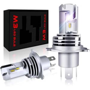  Комплект Умалени Мини Лед Led Диодни Крушки М3 H4 Х4 9V 12V 24V 50W 5000lm за фарове