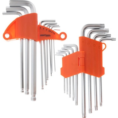 Kraft & Dele imbusové kľúče 18ks torx s guličkou KD10297