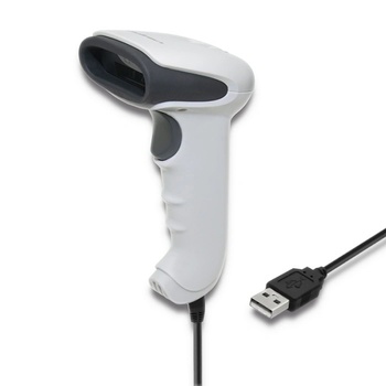 Qoltec Баркод четец Qoltec, 1D, CCD, USB, Бял (50865) (50865)