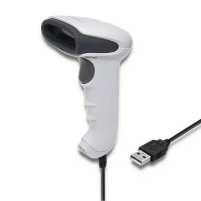 Qoltec Баркод четец Qoltec, 1D, CCD, USB, Бял (50865)