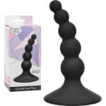  Анален плъг с мъниста и извивка, 10, 5см. - Anal Ribbed Plug Black (4108-03LOLA)
