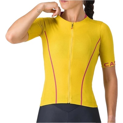 Castelli Дамска фланелка с къс ръкав за колоездене Castelli Women's Anima Flow Jersey Cycling jersey - Mango Mojito / Violet Pink (156-2739-0212)