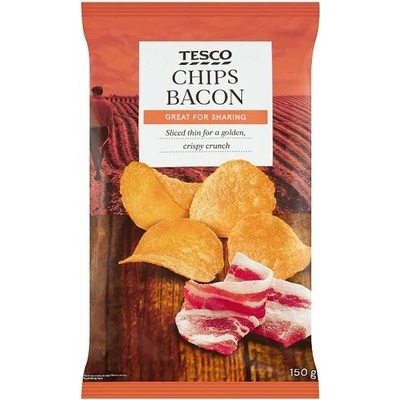 Tesco Bramborové lupínky smažené se slaninovou příchutí 150 g