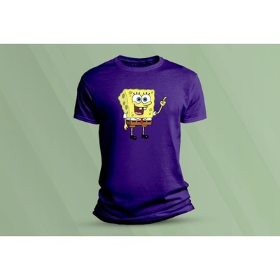 Sandratex dětské bavlněné tričko SpongeBob 3 purpurová