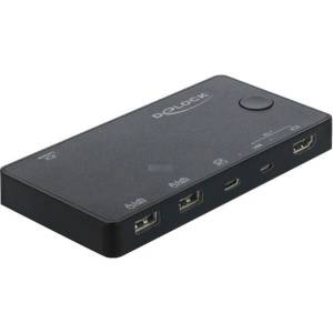 Delock DeLOCK HDMI / USB-C KVM Switch 4K 60 Hz с USB 2.0 KVM суич (11477)