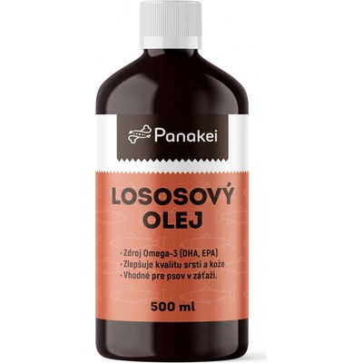 Panakei Lososový olej pro psy z Norska 500 ml