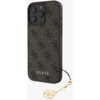 GUESS 4G Чаровен заден капак за iPhone 16 Pro Max тон в тон кафяв Guess | Lilav | ЖЕНИ | UNI