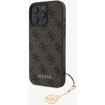 GUESS 4G Чаровен заден капак за iPhone 16 Pro Max тон в тон кафяв Guess | Lilav | ЖЕНИ | UNI