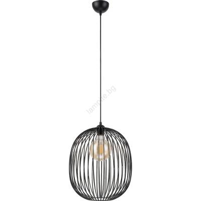 LAMKUR Пендел на кабел DESTELLO 1xE27/15W/230V Ø 32 см черен (LA62518)