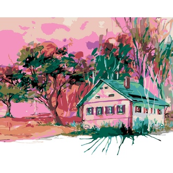 ZUTY Maľovanie podľa čísel DOMČEK V BAVORSKEJ DEDINE Rámovanie Rozmer 80 x 100 cm