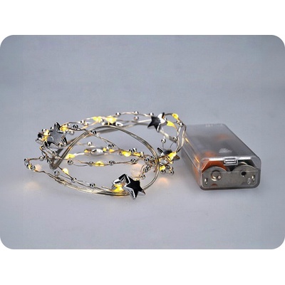 Solight 1V215 LED reťaz retiazka s dekoráciami 20LED reťaz 1m 2x AA IP20