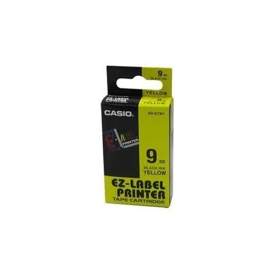 Páska do tiskárny štítků Casio XR-9YW1 9mm černý tisk/žlutý podklad