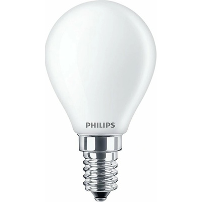 Philips LED žiarovka guľová E14 P45 6,5W = 60W 806lm 2700K teplé vlákno Mlieko