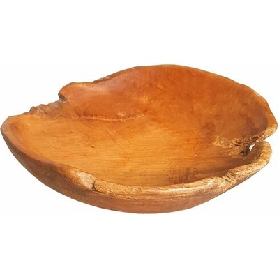 Drevený tanier tíkový, ⌀ 35 cm, teakové drevo, 8594198670050