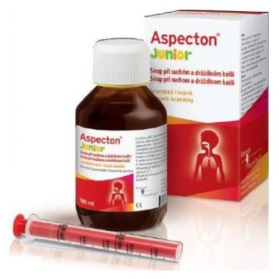 Aspecton Junior sirup pri suchom a dráždivom kašli s lišajníkom islandským 100 ml