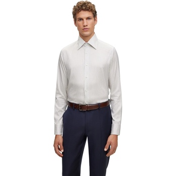 HUGO BOSS Риза Boss Men's Long Sleeve Plain Shirt - Blue