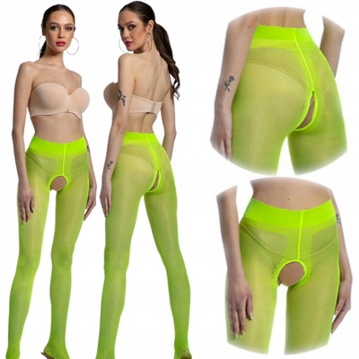 Amour Zvodné crotchless lesklé pančuchy HIP GLOSS 20 DEN