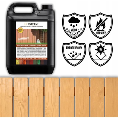 Impregnace na dřevo s barvou PERFECT WOOD 10 L BEZBARVÝ 120 m2