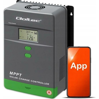 Qoltec Solární regulátor MPPT 80A 12/24/36/48V LCD Bluetooth