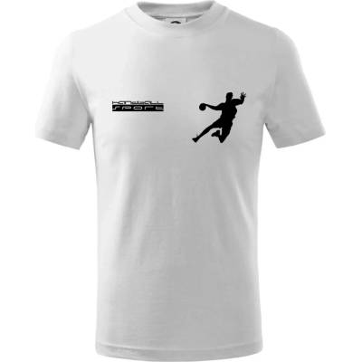 Handball sport tričko dětské bavlněné Bílá
