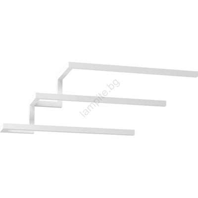 Luminex Стенна закачалка за кърпи 19x58 см бяла (LU9877)