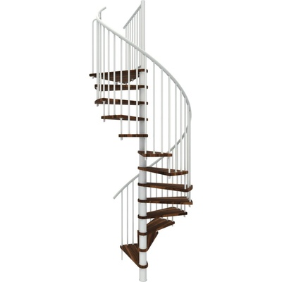 Minka STAIRS Kombinované točité schodiště Spiral Smart ořech/bílá pr. 160 cm