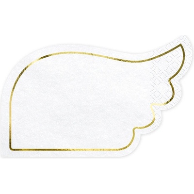 PartyDeco Ubrousky Křídla 16x10cm 20ks