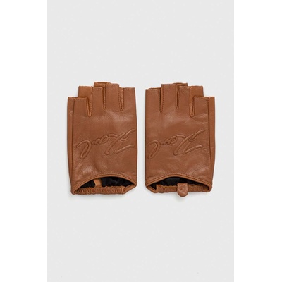 Karl Lagerfeld Кожени ръкавици без пръсти Karl Lagerfeld в кафяво (241W3604)
