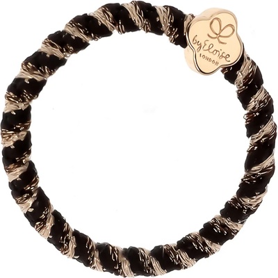 By Eloise London Woven Gold Quatrefoil Ластик за коса за жени цвят Golden Graphite