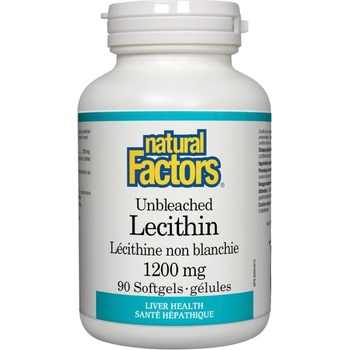 Image 1 of Natural Factors Unbleached Lecithin 1200 mg [90 Гел капсули]